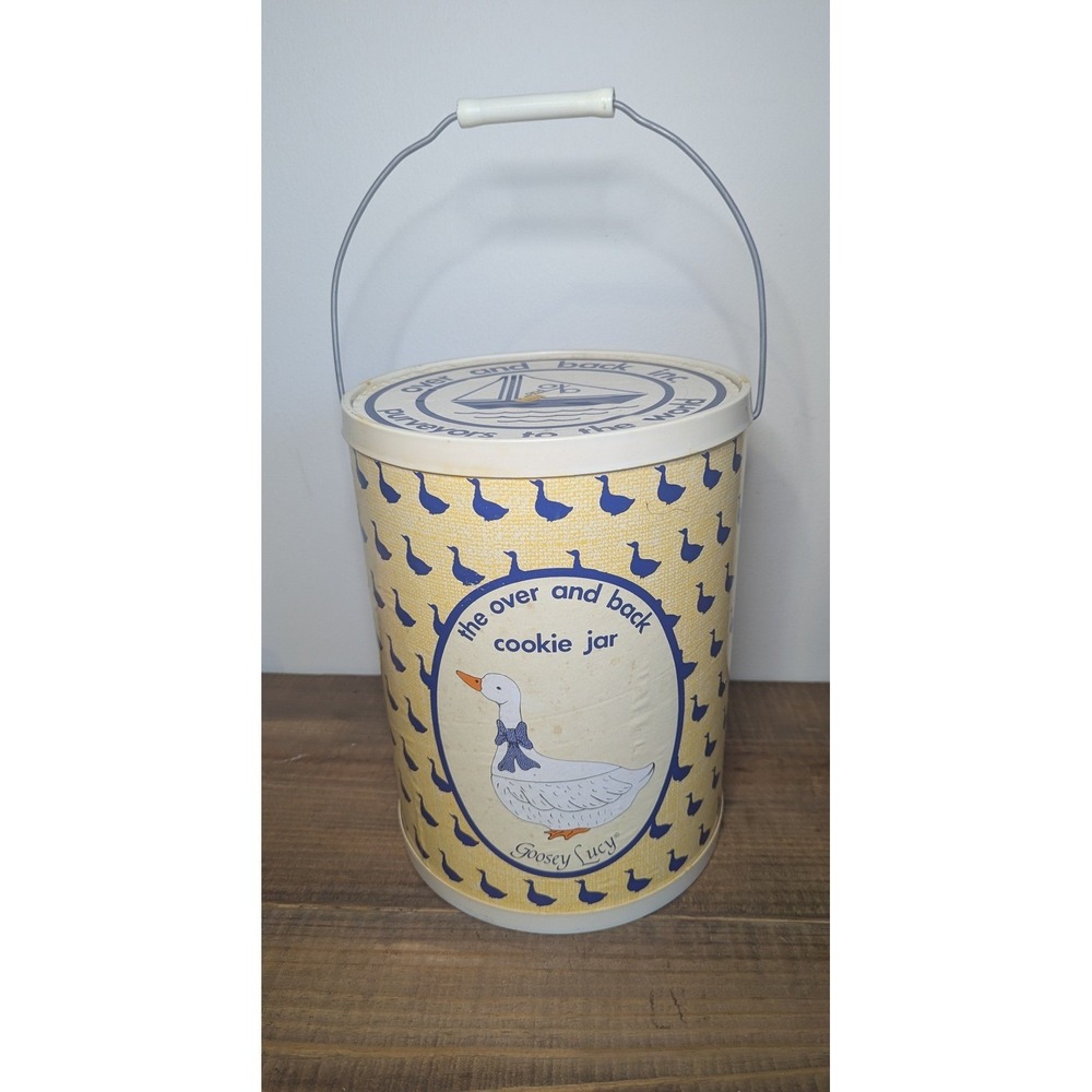 RARE Goosey Lucy Cookie Jar Vtg 1980s Over and Back Inc Storage Container Bucket